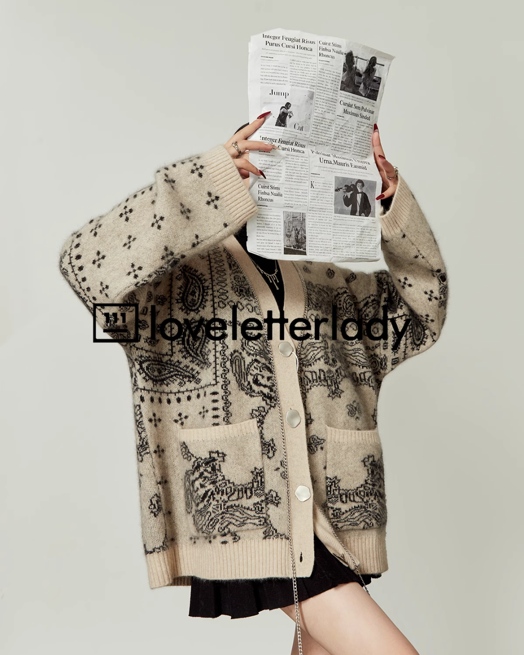 V-Neck Knit Cardigan LLA0361
