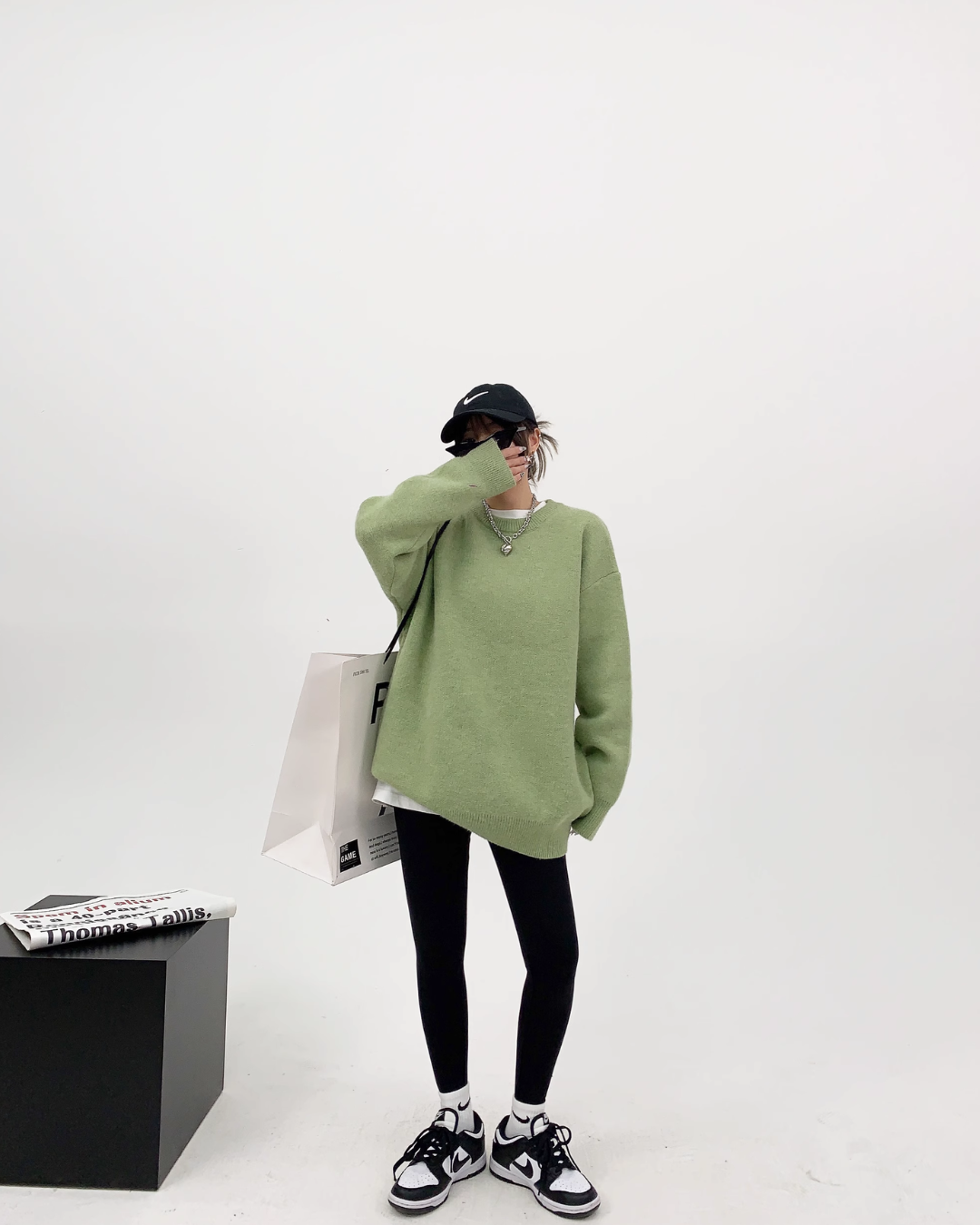 Back Logo Loose Knit YLS0393