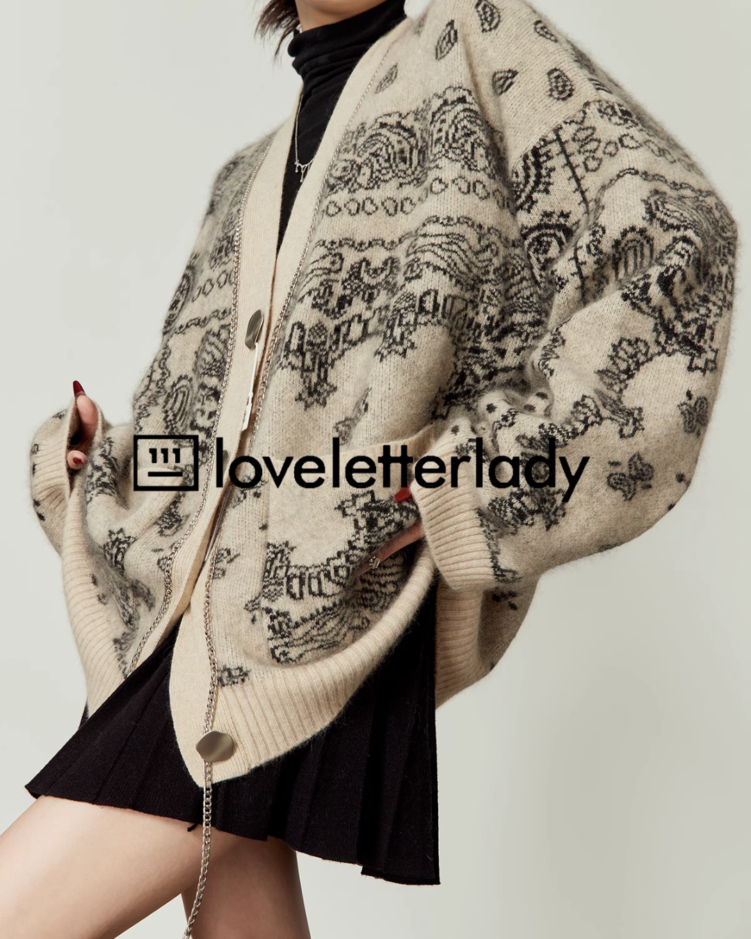 V-Neck Knit Cardigan LLA0361