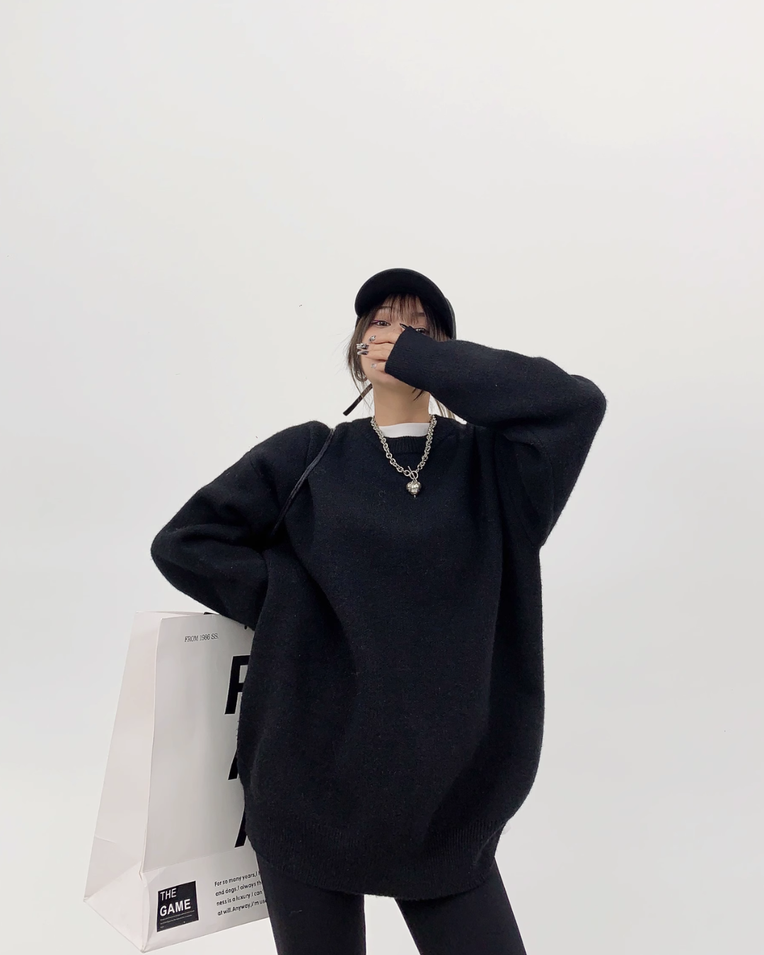 Back Logo Loose Knit YLS0393