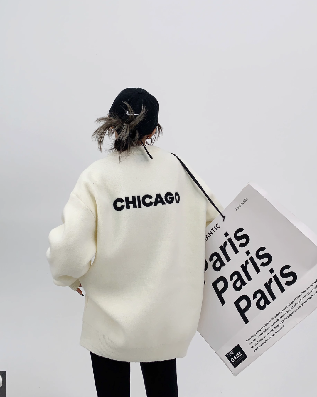 Back Logo Loose Knit YLS0393