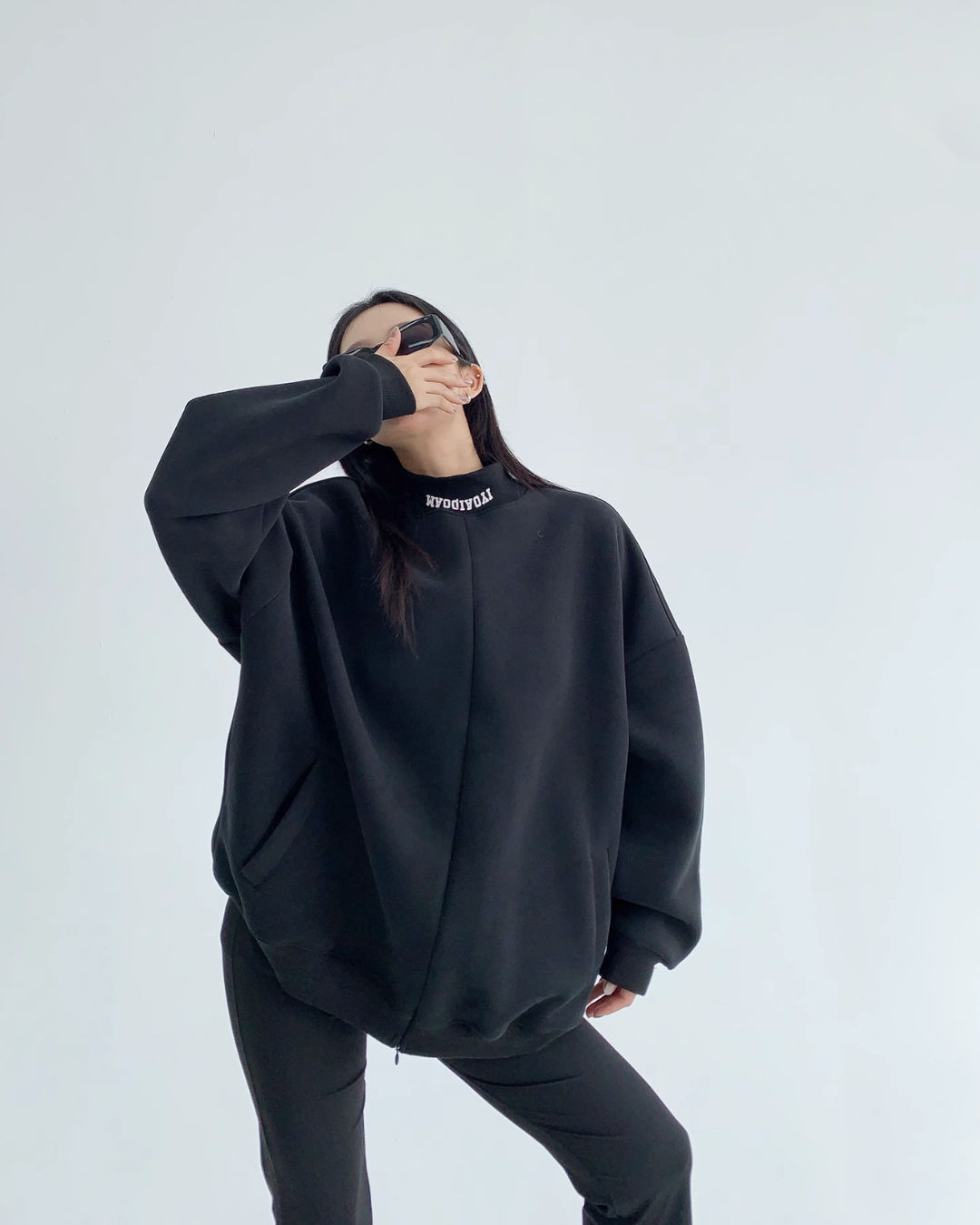 Stand Neck Sweat Tops YLS0550