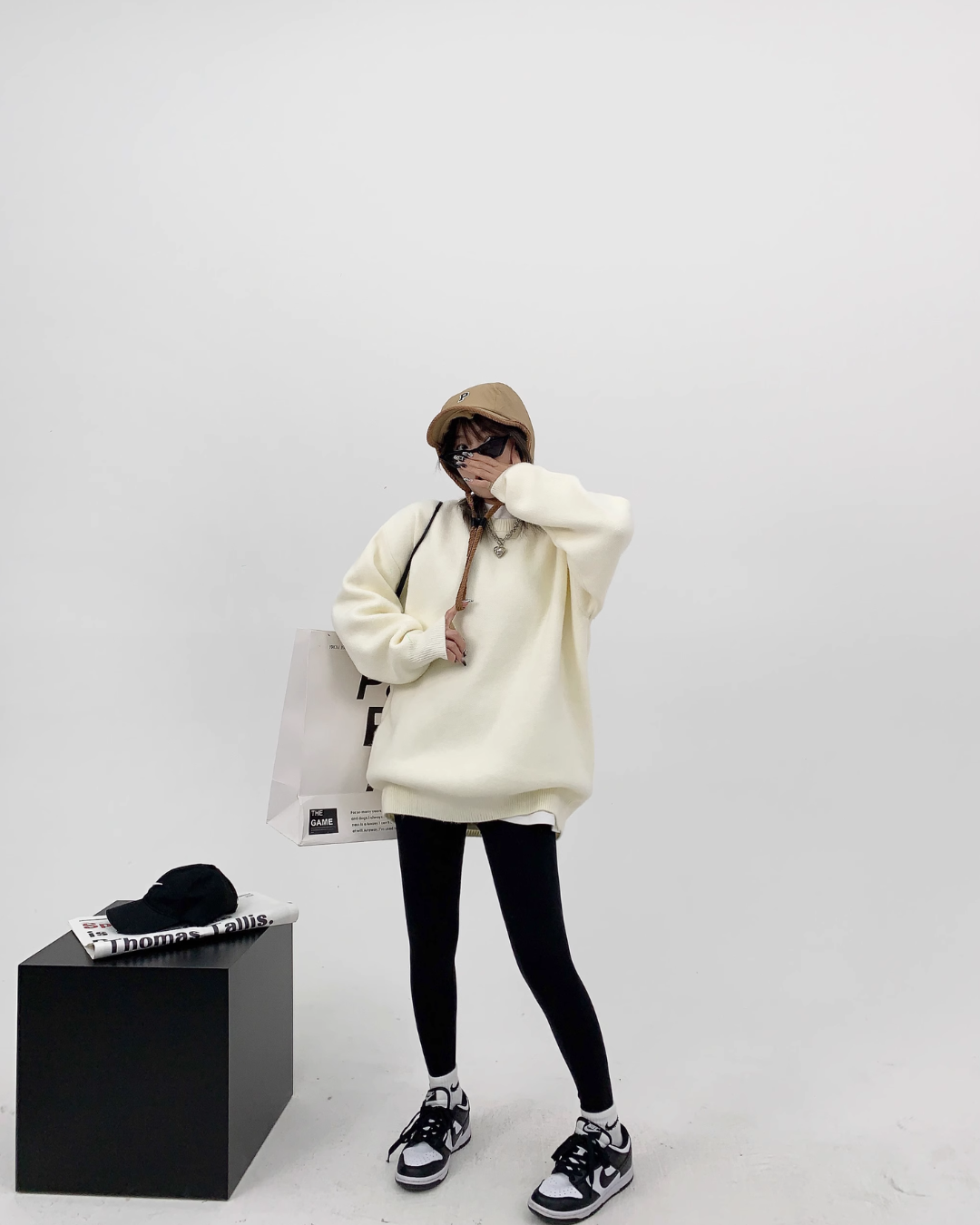 Back Logo Loose Knit YLS0393
