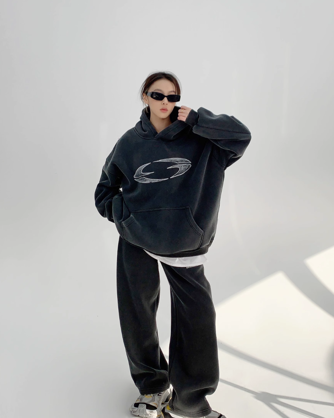 Retro Loose Sweat Hoodie&Sweat Pants YLS0012