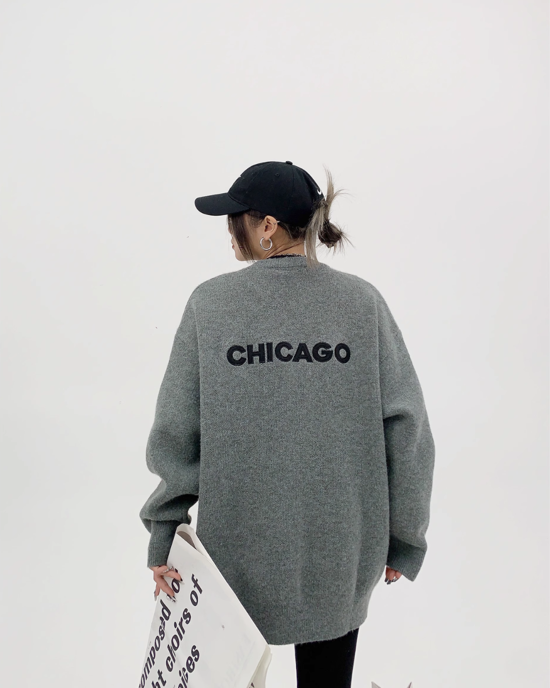 Back Logo Loose Knit YLS0393