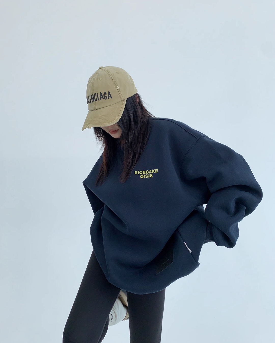 Oversize Embroidered Crewneck Sweatshirt YLS0358