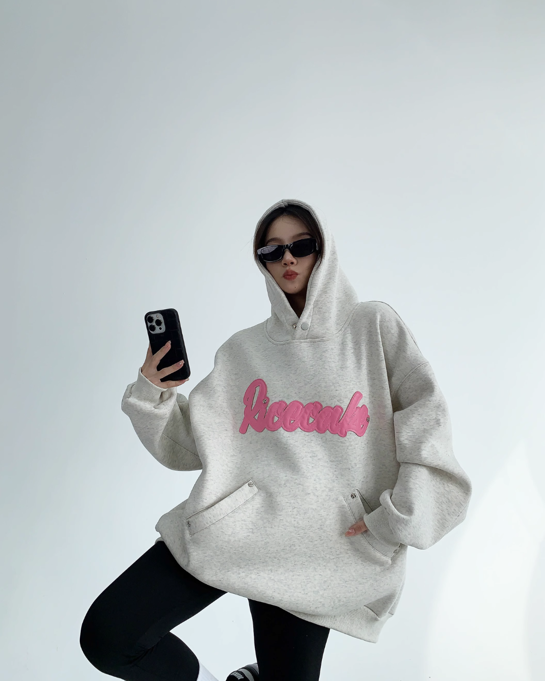 Logo Oversized Sweat Hoodie YLS0506