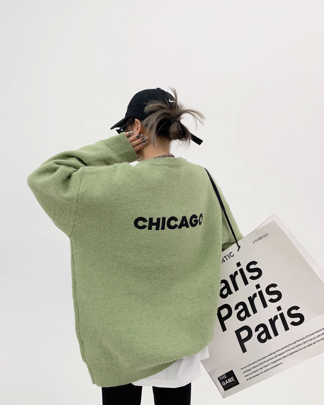 Back Logo Loose Knit YLS0393