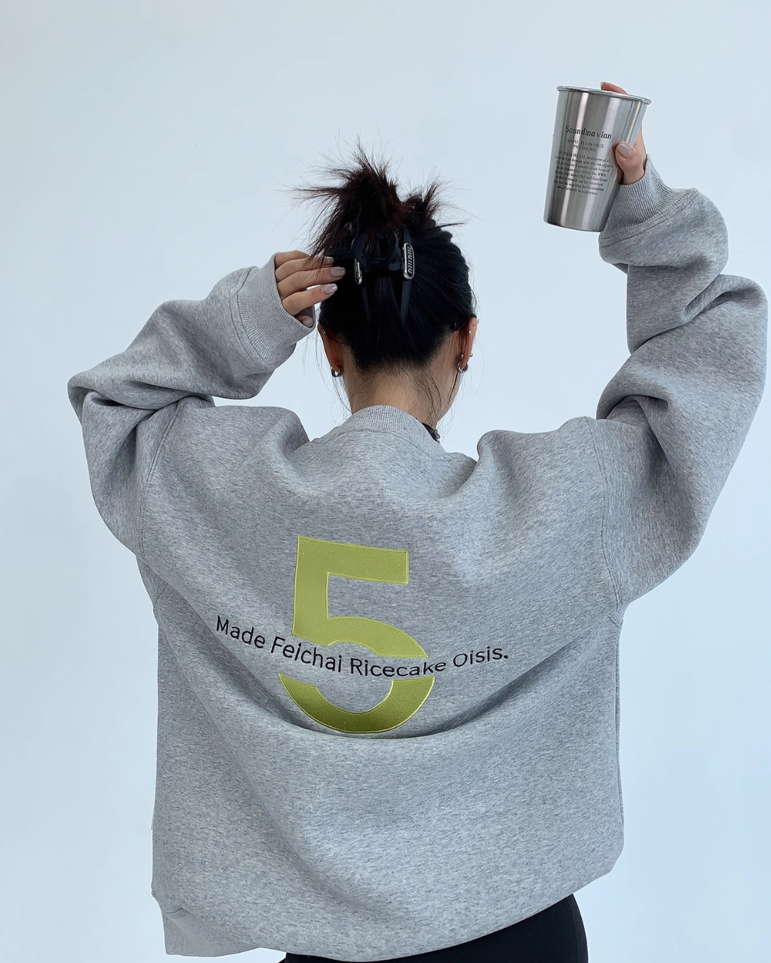 Oversize Embroidered Crewneck Sweatshirt YLS0358