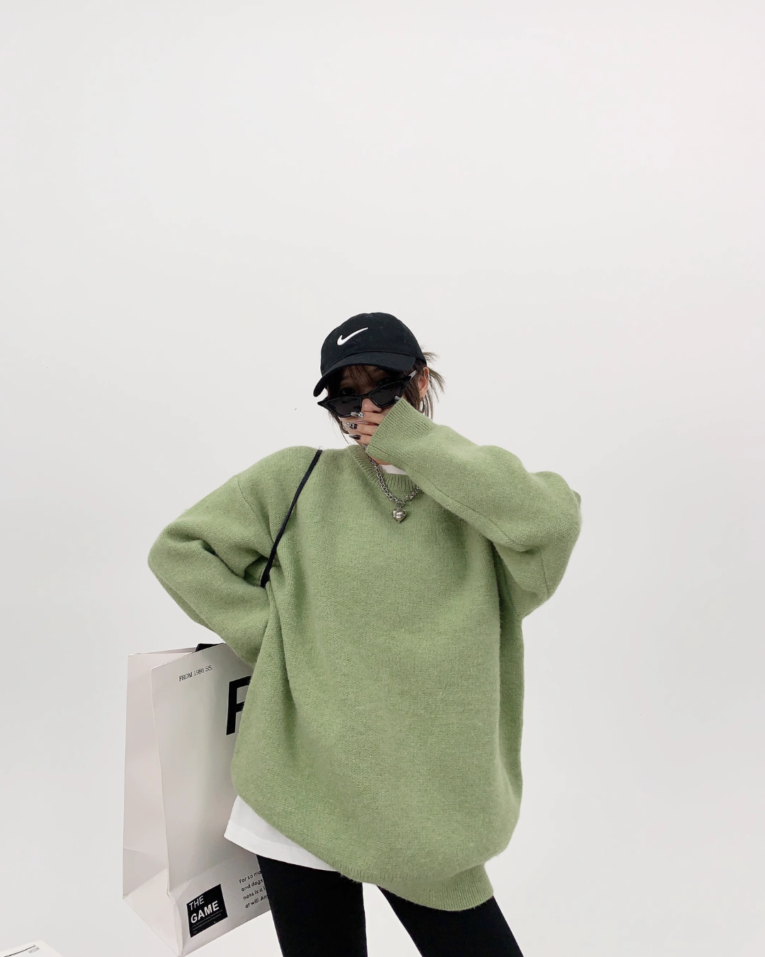 Back Logo Loose Knit YLS0393