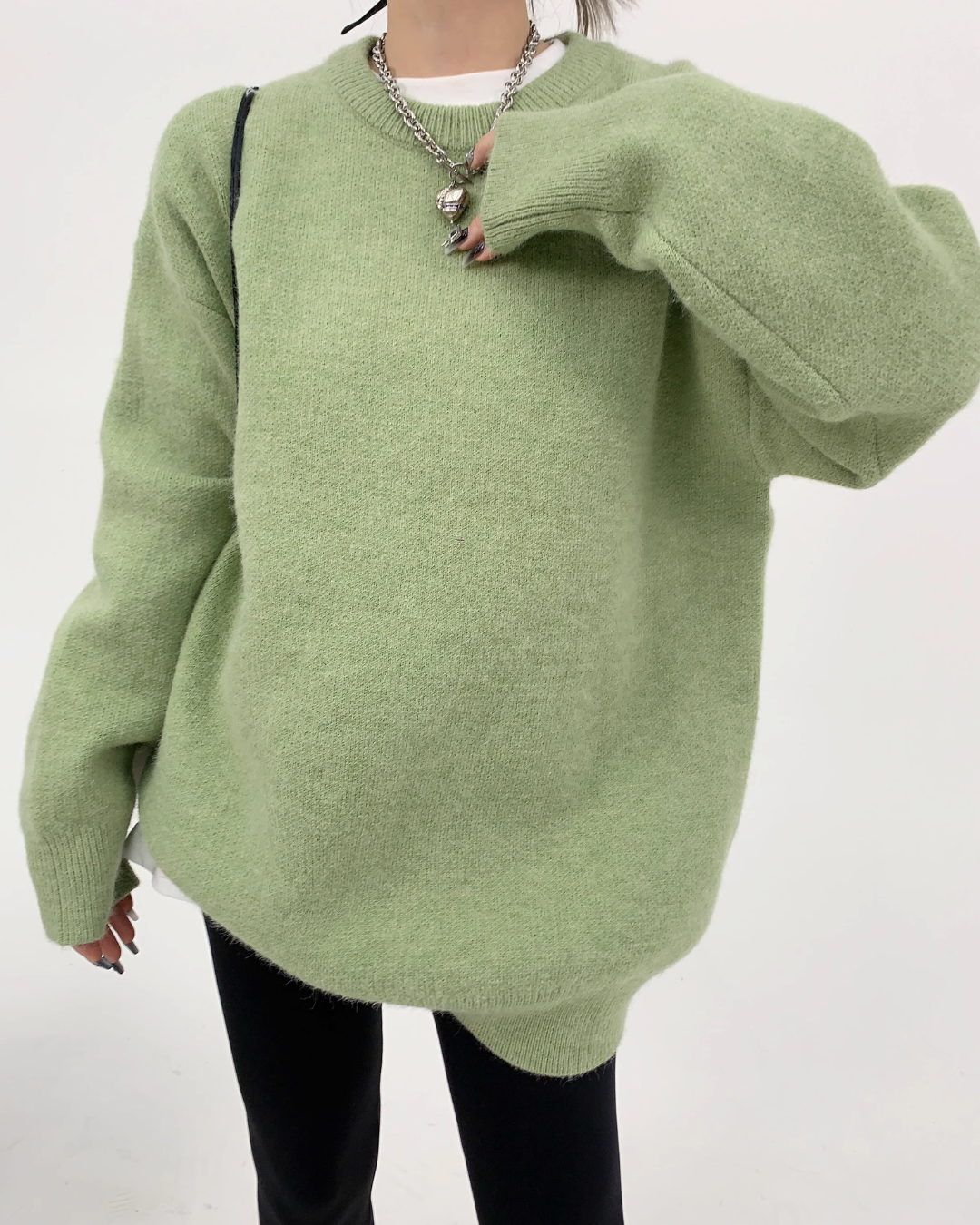 Back Logo Loose Knit YLS0393