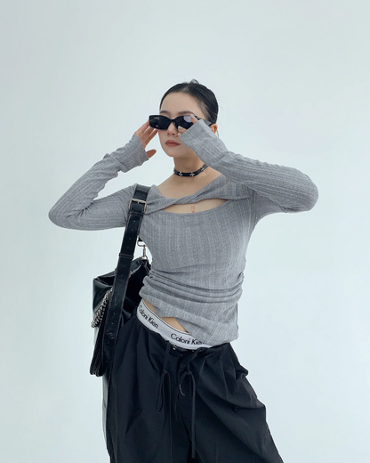 Cut Out Drost Tops YLS0538