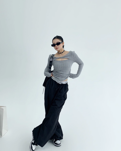 Cut Out Drost Tops YLS0538