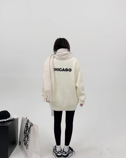 Back Logo Loose Knit YLS0393