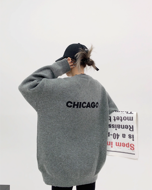 Back Logo Loose Knit YLS0393