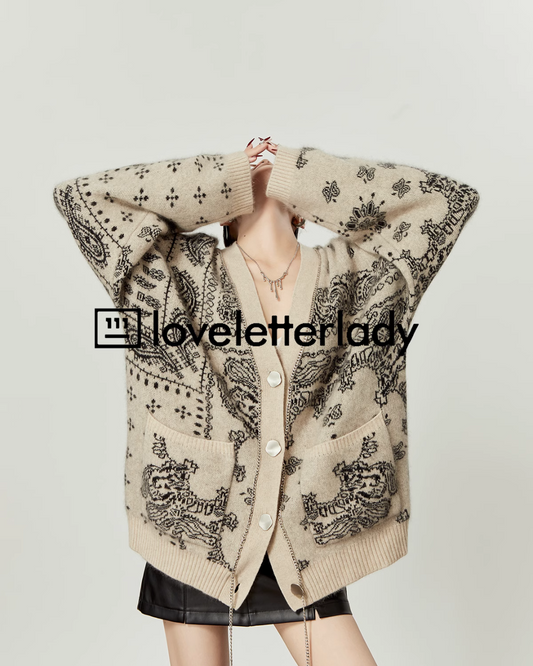 V-Neck Knit Cardigan LLA0361