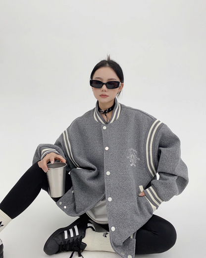 Bicolor Logo Stadium Jumper YLS0494