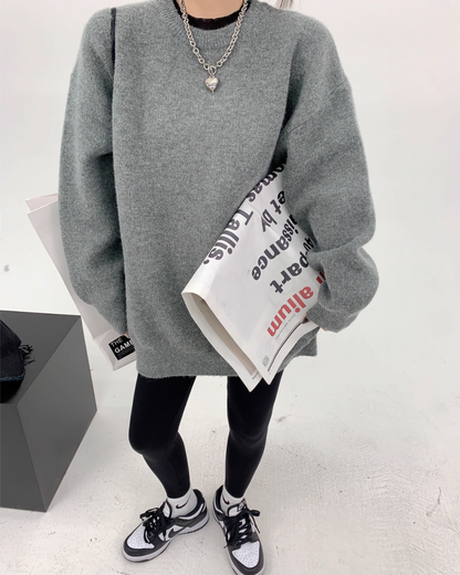 Back Logo Loose Knit YLS0393