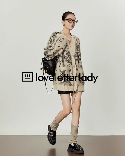 V-Neck Knit Cardigan LLA0361