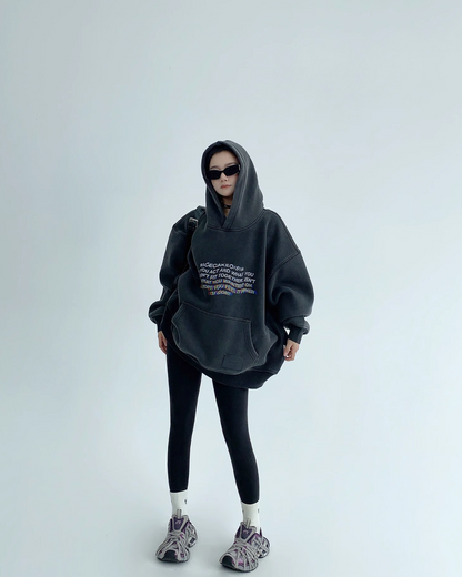 Unique Logo Pullover Hoodie YLS0542