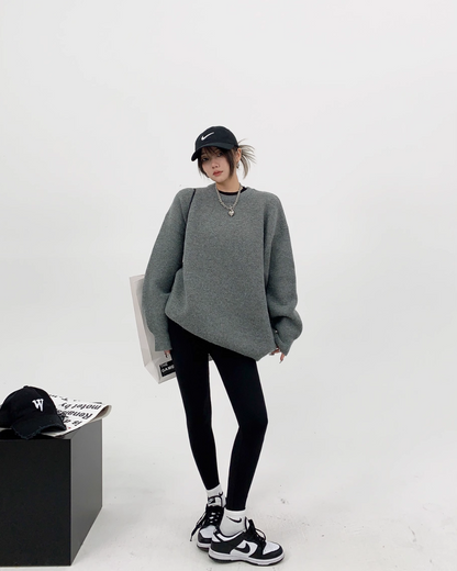 Back Logo Loose Knit YLS0393