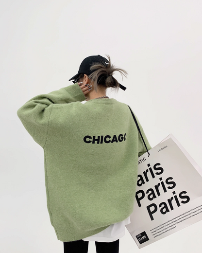 Back Logo Loose Knit YLS0393