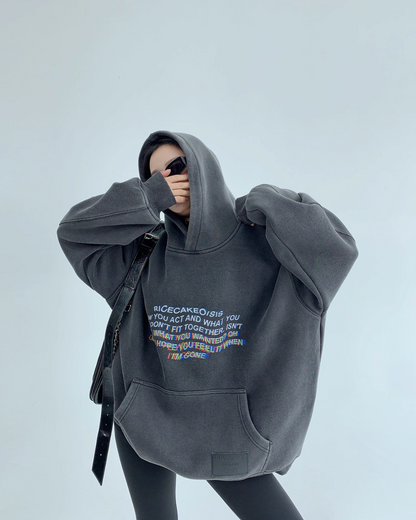 Unique Logo Pullover Hoodie YLS0542