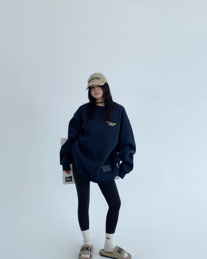 Oversize Embroidered Crewneck Sweatshirt YLS0358