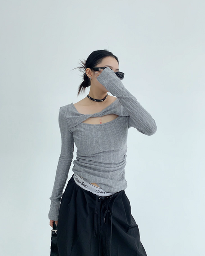 Cut Out Drost Tops YLS0538